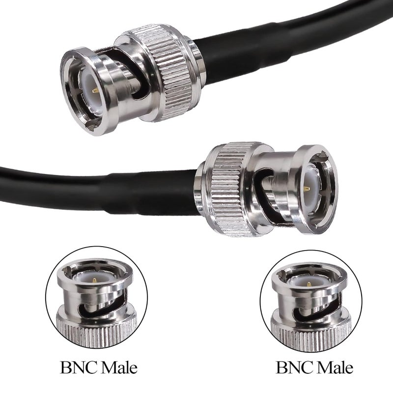 TUOLNK RG58 Coax Cable Low Loss 50 ohm BNC Male to Male Extension Cable 3.3ft(1M) for Surveillance System Video Converter - Image 4
